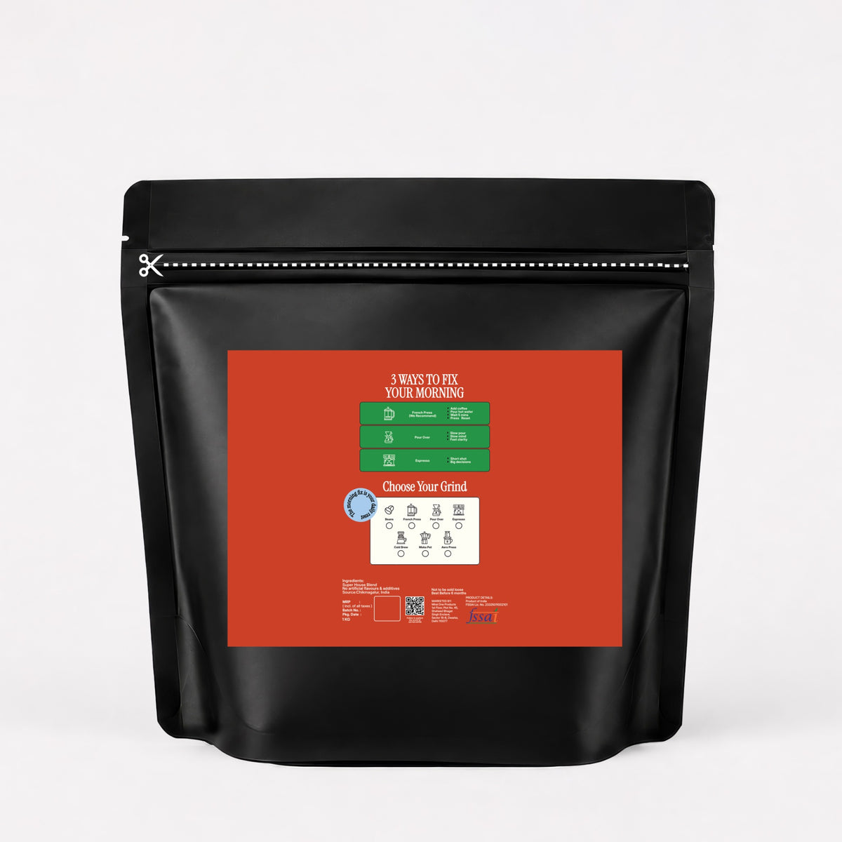 The Espresso Heat back packaging, printed 1 kg