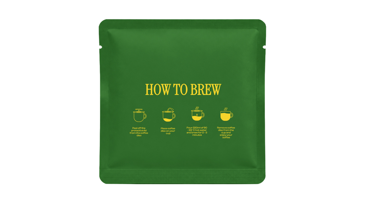 The Lazy Dog packaging, sachets and brewing instructions