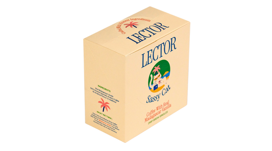 The Sassy Cat packaging, sachets and brewing instructions