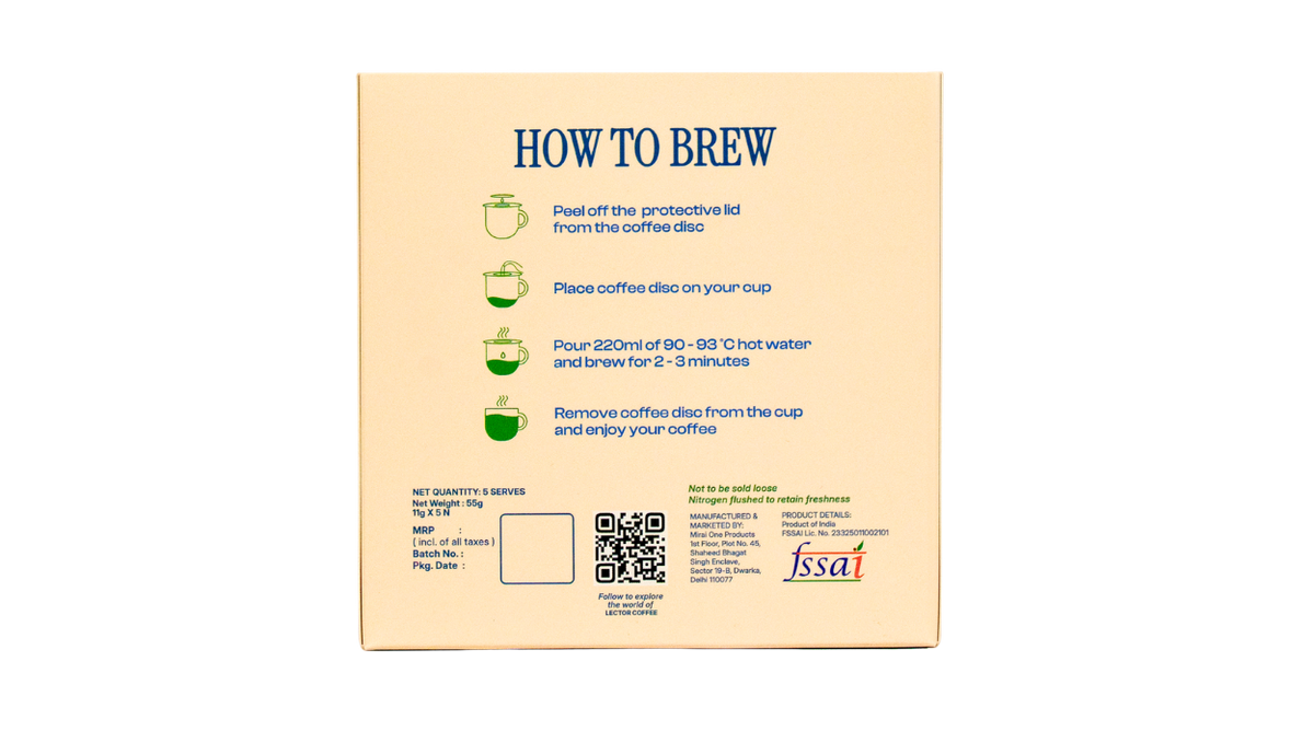 The Sassy Cat packaging, sachets and brewing instructions